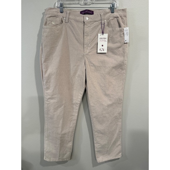 Gloria Vanderbilt Denim - Gloria Vanderbilt Amanda 5 Pocket Jean Corduroy Stone Creek Women Size 18